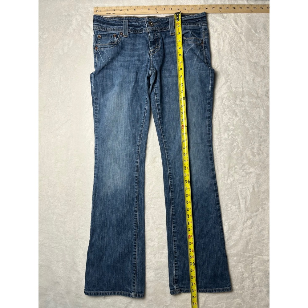 American Eagle Bootcut Jeans Womens 10 Long Medium Wash Low Rise Stretch Denim - Picture 4 of 7